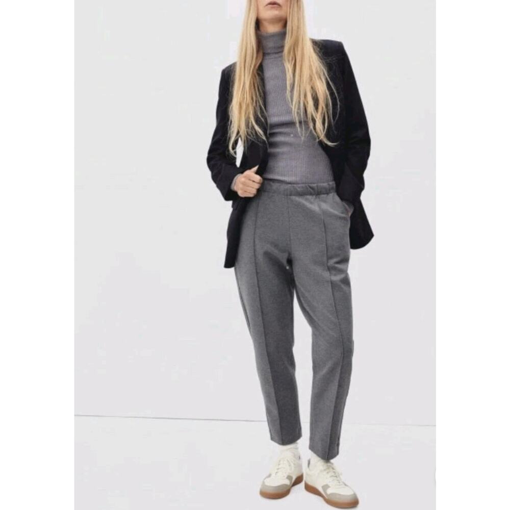 Everlane The Dream Pant S Womens Gray Elastic Waist Comfort Pockets‎ Front Seams
